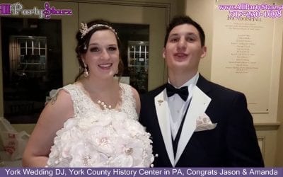 York Wedding DJ, York County History Center in PA, Congrats Jason & Amanda
